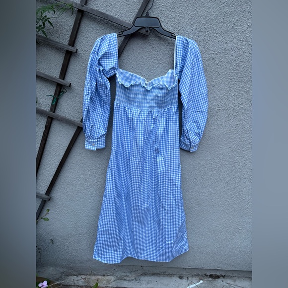 CF. goldman Blue Gingham Midi Dress - Picture 10 of 10